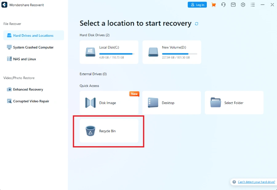 recoverit step 2.webp – How To Recuperate Recordsdata From the Recycle Bin With Wondershare Recoverit – World Tech Power